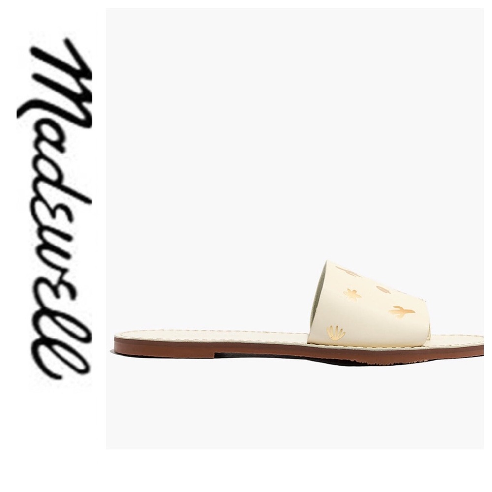 💕SALE💕 Madewell Ivory Gold Cactus Flats - Picture 2 of 7